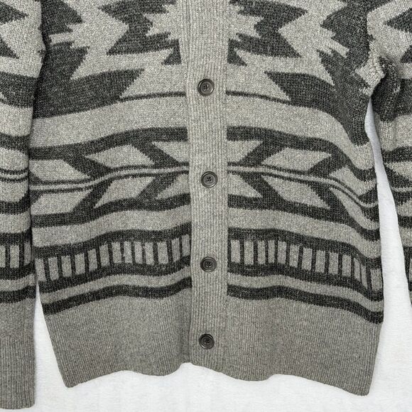 Banana Republic Men's M Wool Button Front Shawl Collar Cardigan Sweater Tribal - Picture 5 of 16